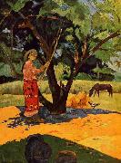 Paul Gauguin Picking Lemons painting